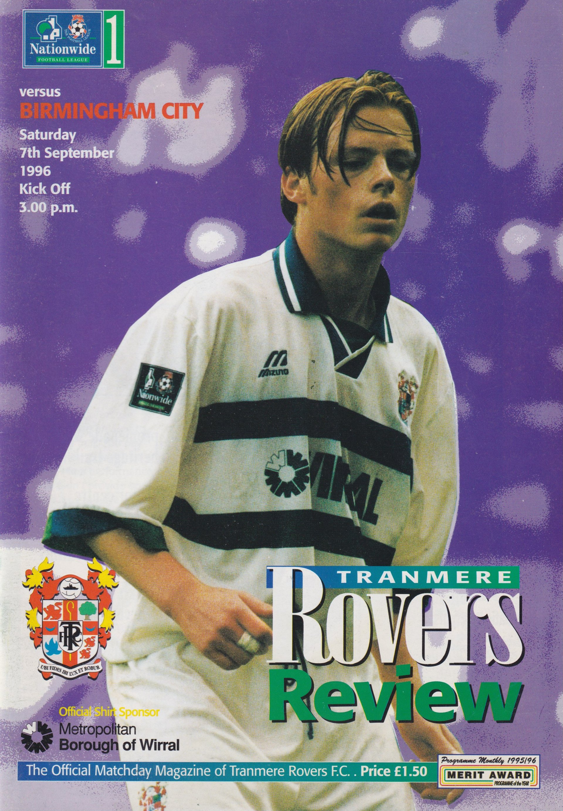 Tranmere Rovers v Birmingham City match programme